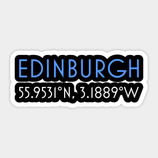 Edinburgh coordinates Sticker